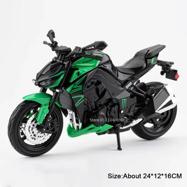 1:12 Scale Nijia Z1000 400 Motorcycle Toy Model Alloy Diecast - Image 10