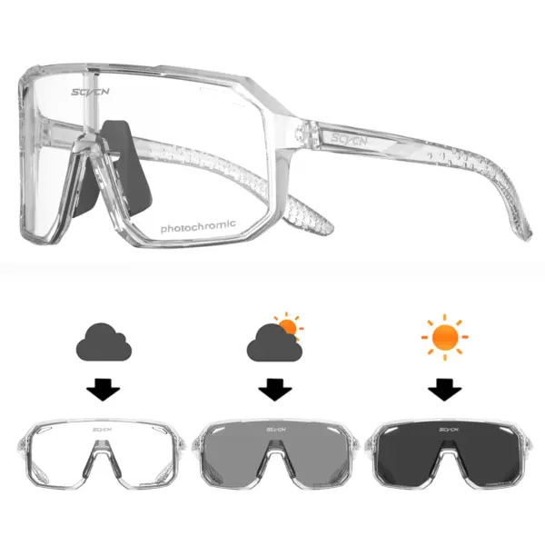 SCVCN Cycling Sunglasses S62 UV400 Photochromic Unisex Goggles - Image 13