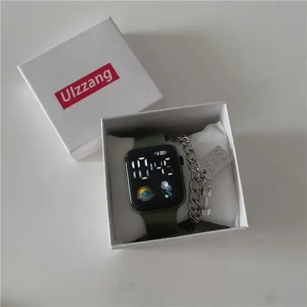 Pink LED Sports Watch with Silicone Strap - Image 8