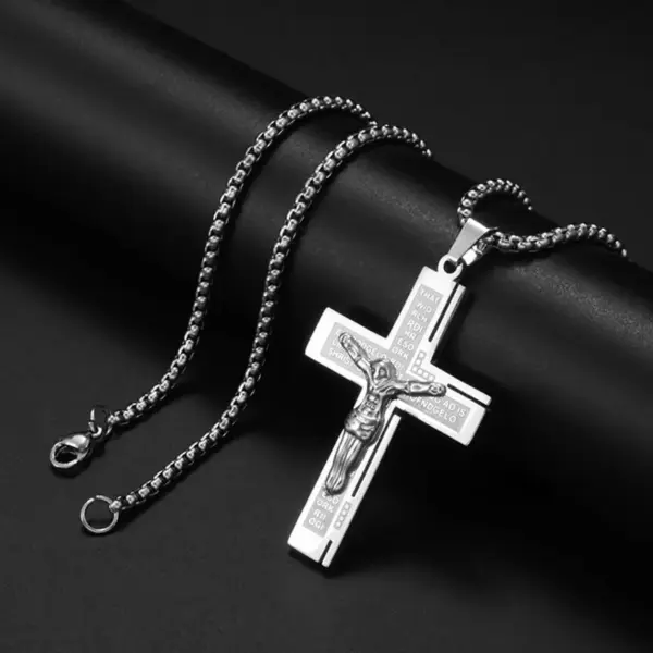 Vintage Christian Cross Stainless Steel Pendant AL20401 - Image 38