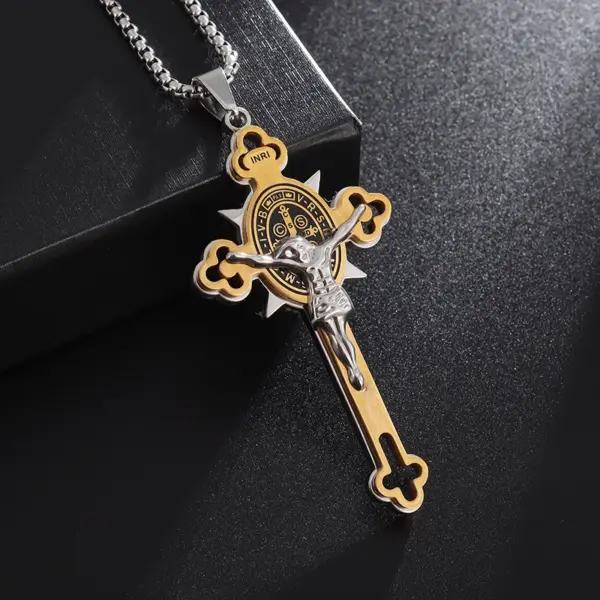 Vintage Christian Cross Stainless Steel Pendant AL20401 - Image 44