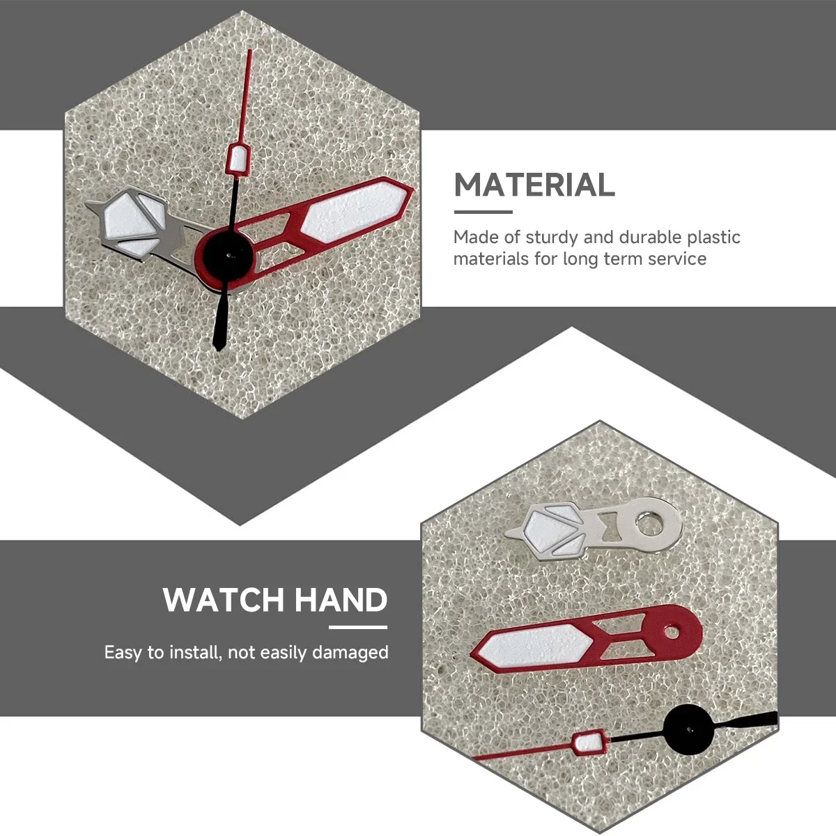 Red Silver Needle Luminous Watch Hands for NH35 3 Red Silver Needle Luminous Watch Hands for NH35 - Image 3