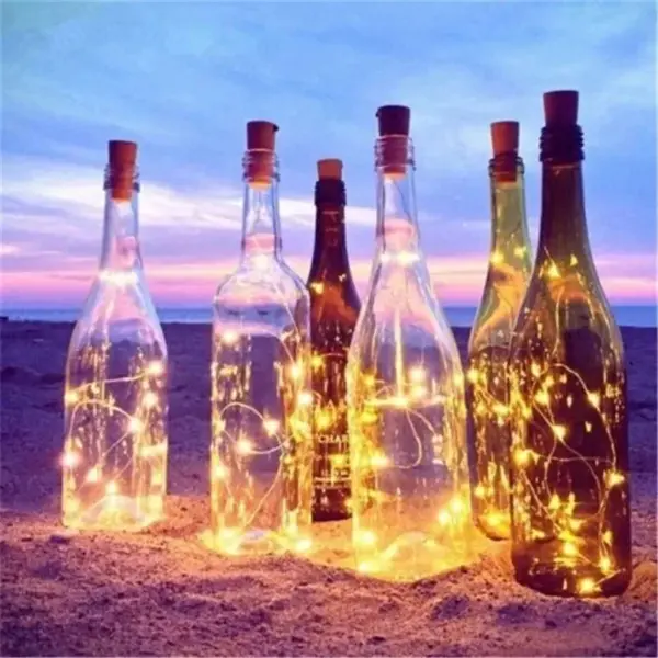 LED Wine Bottle Cork String Lights 2M Christmas Decor - Image 2