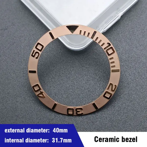 40mm Blue-Green Ceramic Aluminum Bezel Insert for Dive Watch - Image 5