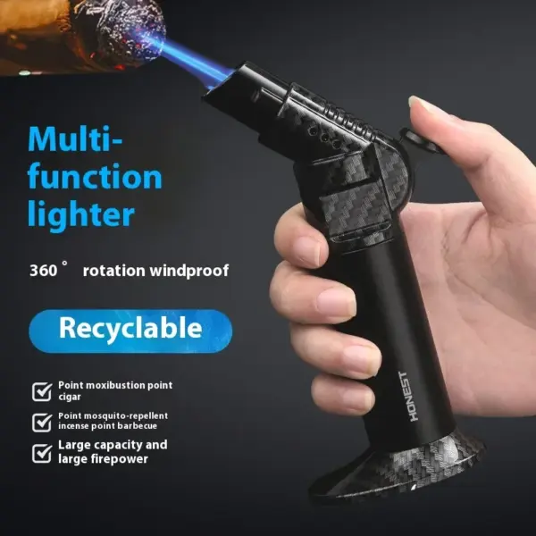 HONEST Windproof Inflatable Gas Lighter Welding Torch - Image 4
