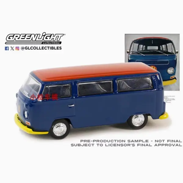 Greenlight 1:64 Scale 1968 Type 2 T2 Van Diecast Model - Image 3