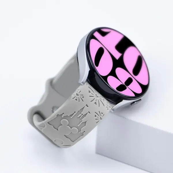 20mm Castle Engraved Silicone Strap for Galaxy Watch - Image 2