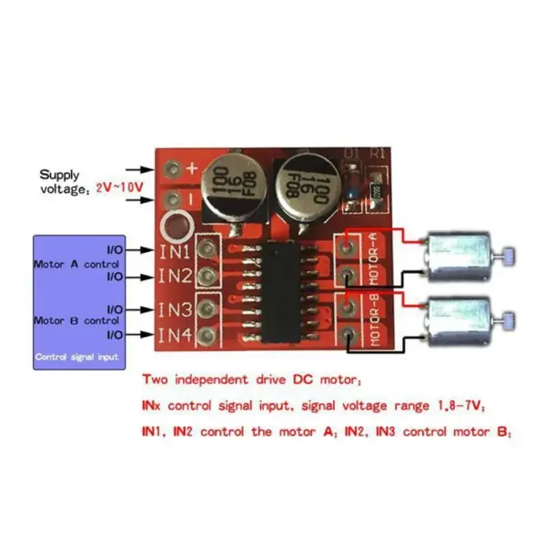 L298N Dual H Bridge Motor Driver Module for Arduino - Image 5