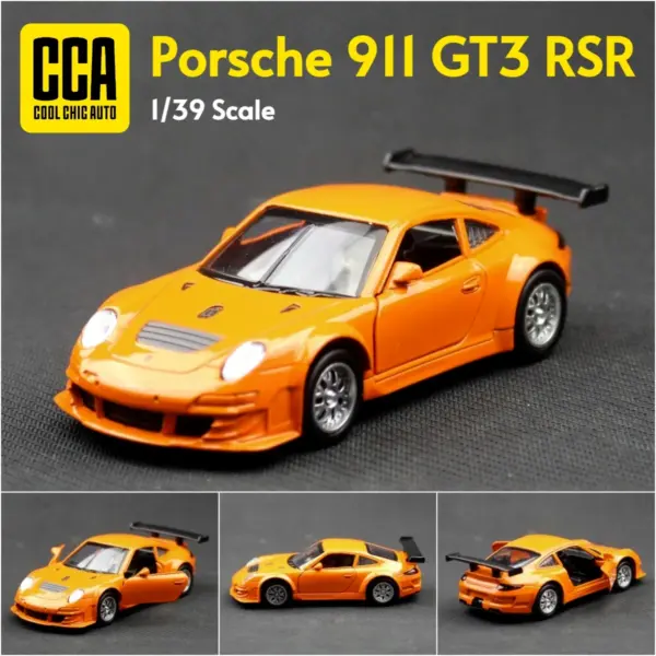 1/39 Porsche 911 GT3 RSR Diecast Model Car - Image 8