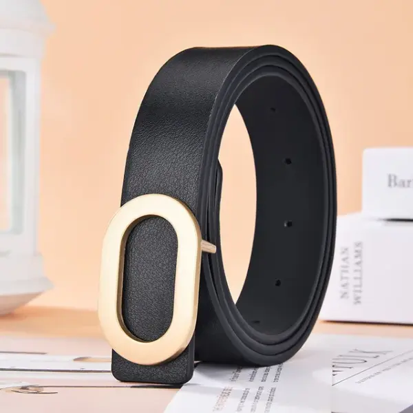 Luxury Leather Women's Belt with Square Buckle - Image 9
