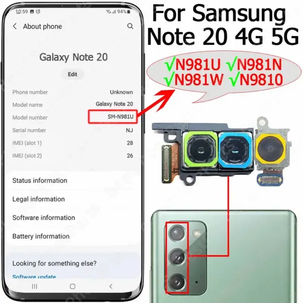 Samsung Galaxy Note20 Ultra Rear Camera Module - Image 4