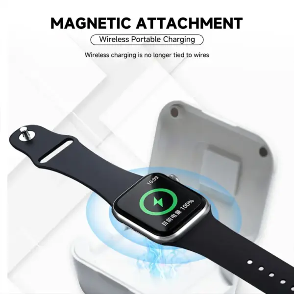 Magnetic Wireless Power Bank for Apple Watch Series 1-10 - Image 2