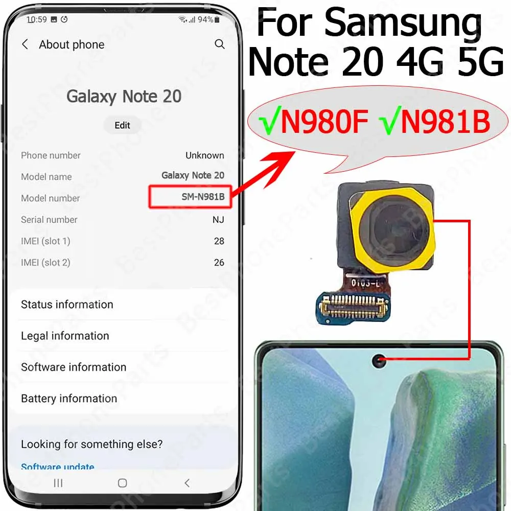 Samsung Galaxy Note 10+ Front Selfie Camera Module 14 Samsung Galaxy Note 10+ Front Selfie Camera Module - Image 14
