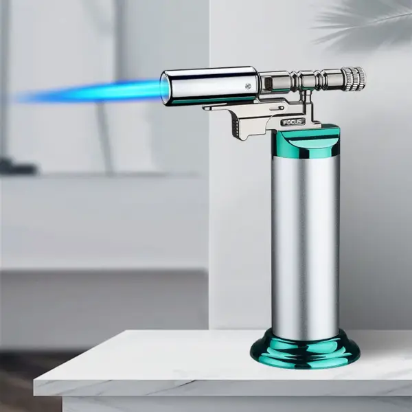 Windproof Blue Flame Jet Torch Lighter for Outdoor Use - Image 9