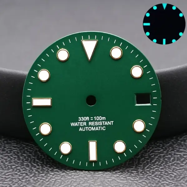 NH34/NH35 Caliber Watch Dial with Blue-Green Luminous Finish - Image 15