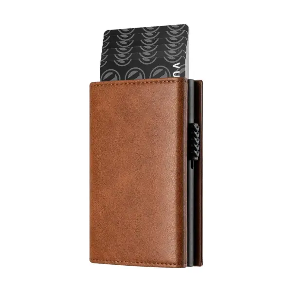 Men's RFID Card Wallet with Coin and Bill Compartments - Image 7