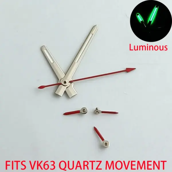 VK63 VK63A Watch Hands with Green Luminous Tips - Image 3