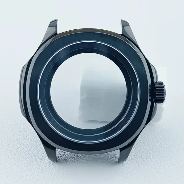 39.5mm Silver Black NH35 Watch Case with Sapphire Glass - Image 16