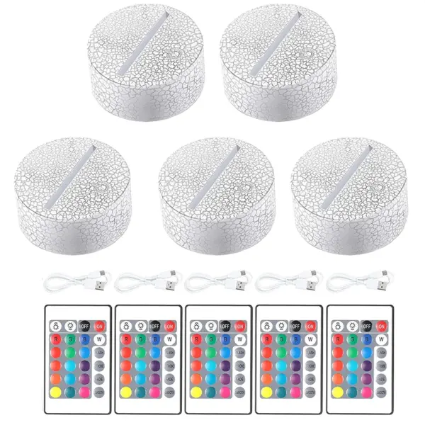 Set of 3D LED Acrylic Lamp Bases with Remote - Image 20