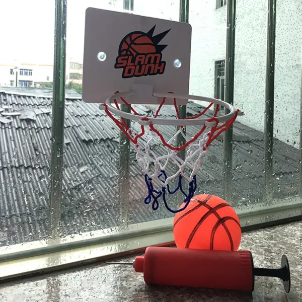 Mini Indoor Basketball Hoop Set with Ball and Pump - Image 2