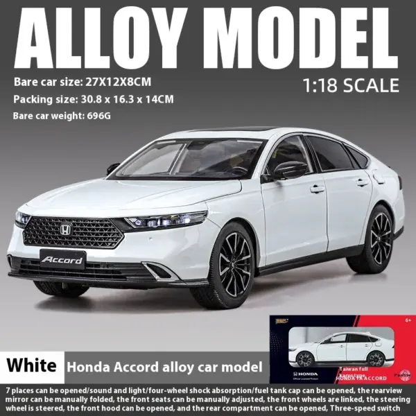 1:18 Honda Accord Diecast Model Car - Image 7