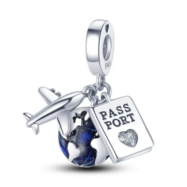 Travel Rome Paris Plane Charm for Jewelry - Image 28