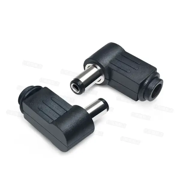 DIY DC Power Plug Wiring Set with 90° Elbow - Image 4