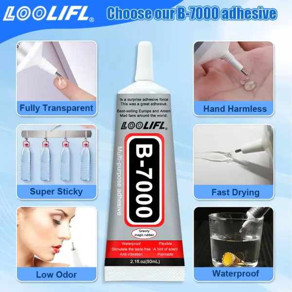 LOOLIFL B-7000 50ml Multipurpose Craft Glue - Image 3