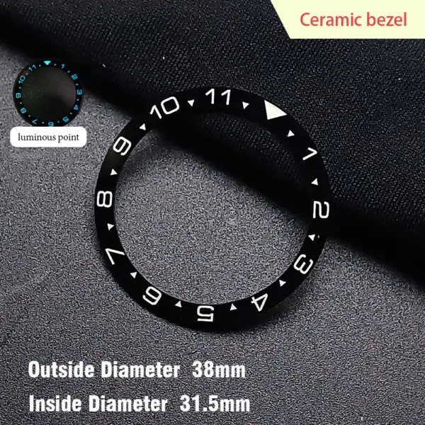 38mm Ceramic Watch Bezel Insert for Dwayne Campbell Model - Image 6