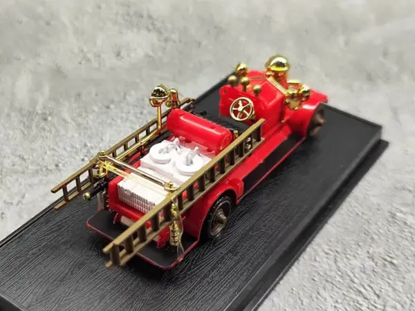 Vintage 1924 Ahrens Fox Fire Truck Model - Image 4