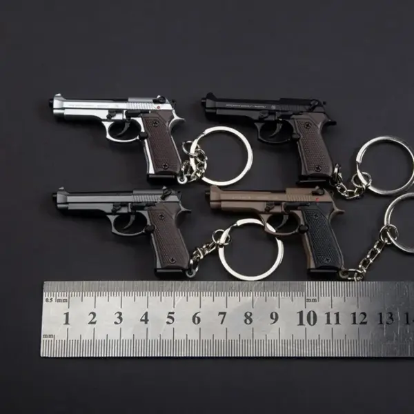 Alloy 1:4 92F Pistol Keychain Fidget Toy - Image 5