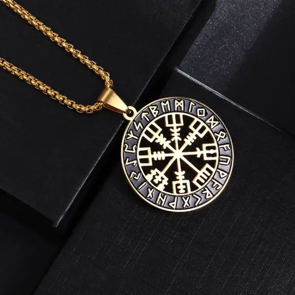 Vintage Nordic Rune Compass Necklace AL18514 - Image 40