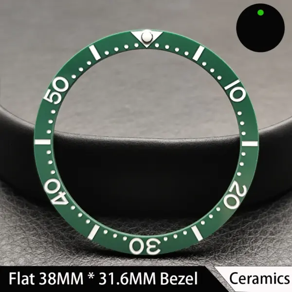 38mm Green Luminous Ceramic Watch Bezel Insert - Image 34