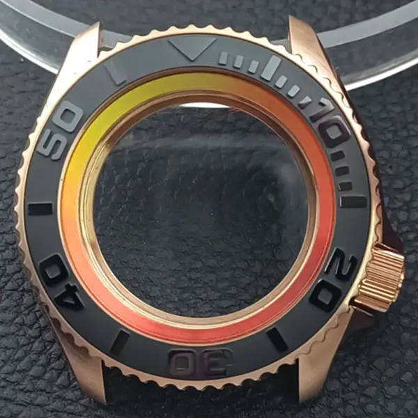 41.5mm Sapphire Crystal Watch Case for NH 35/36 Black Matte Finish - Image 31