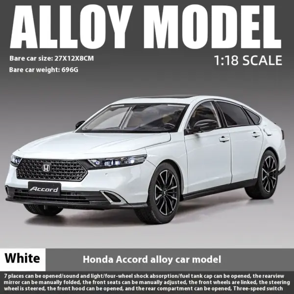 1:18 Honda Accord Diecast Model Car - Image 9