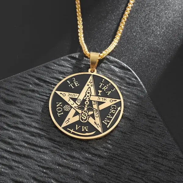 Vintage Nordic Rune Compass Necklace AL18514 - Image 27