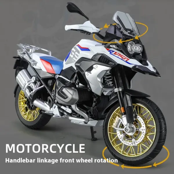 BMW R1250 GS Adventure Alloy Diecast Motorcycle Model - Image 6