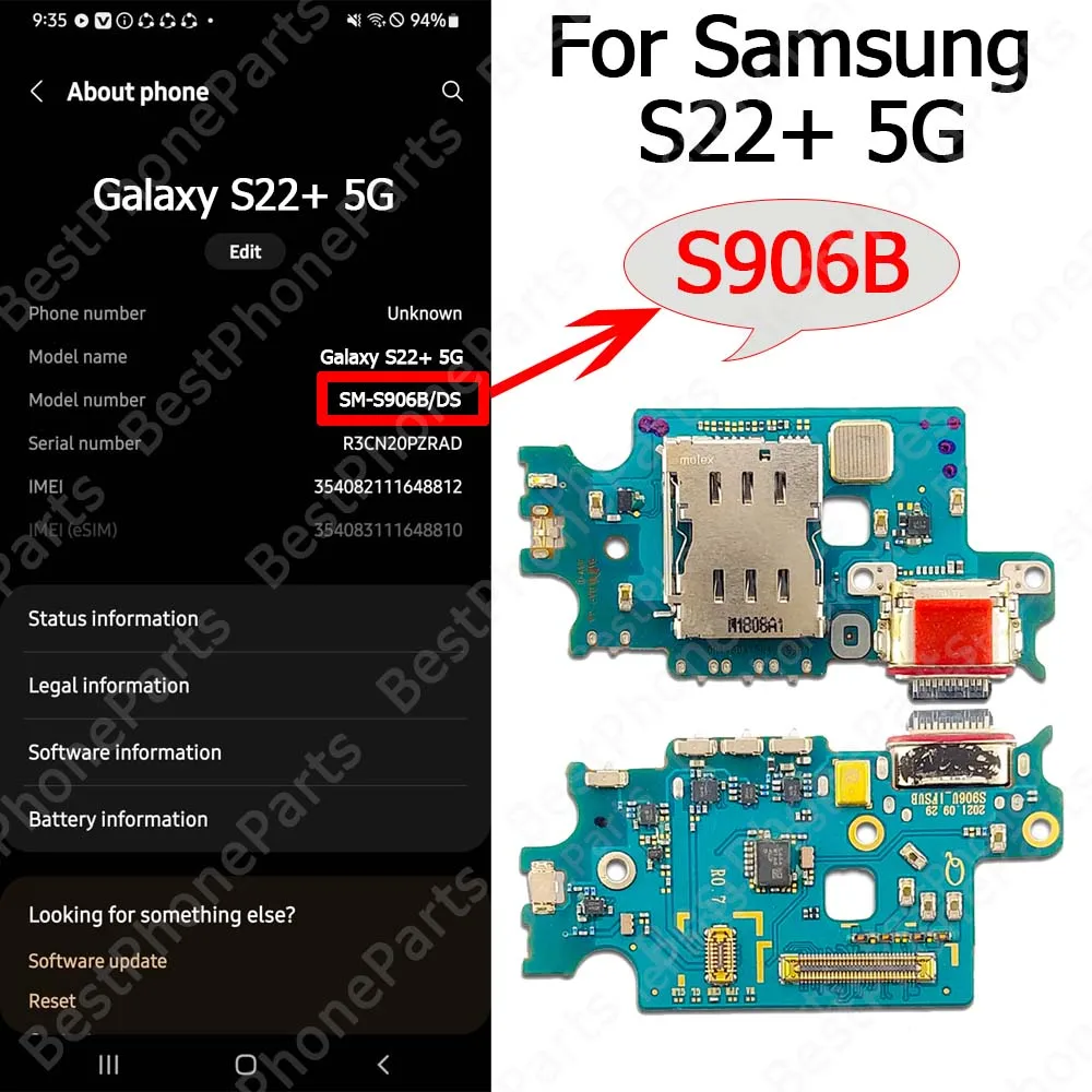 Samsung Galaxy S22 Ultra S901 Charging Port Dock 15 Samsung Galaxy S22 Ultra S901 Charging Port Dock - Image 15