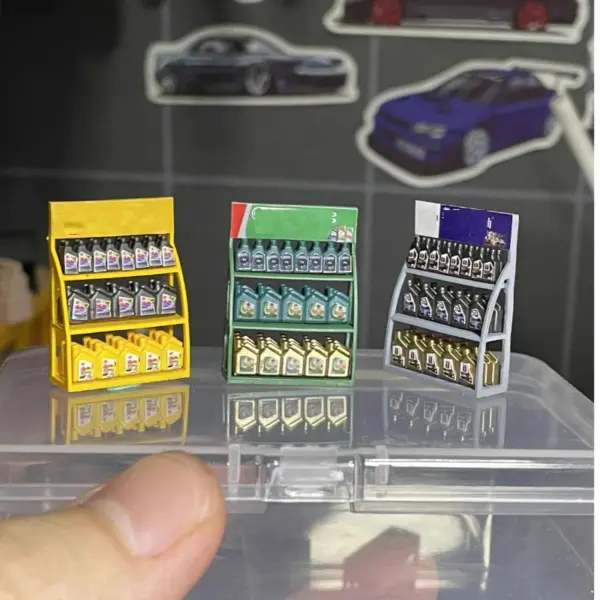 1:64 Resin Oil Drum Garage Diorama Model - Image 4