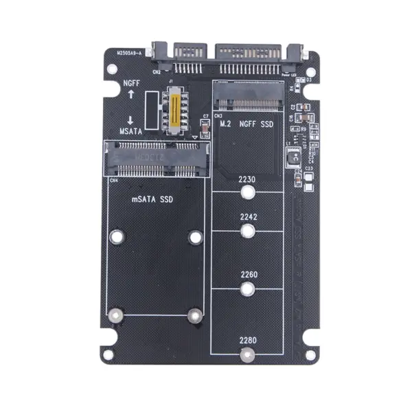 M.2 NGFF MSATA to SATA Adapter with Dual Disk Switch - Image 4