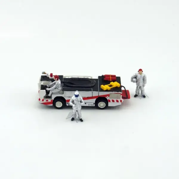1/72 USA Navy Deck Crew & Fire Truck Model - Image 4
