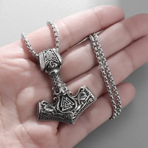 Vintage Nordic Rune Compass Necklace AL18514 - Image 22