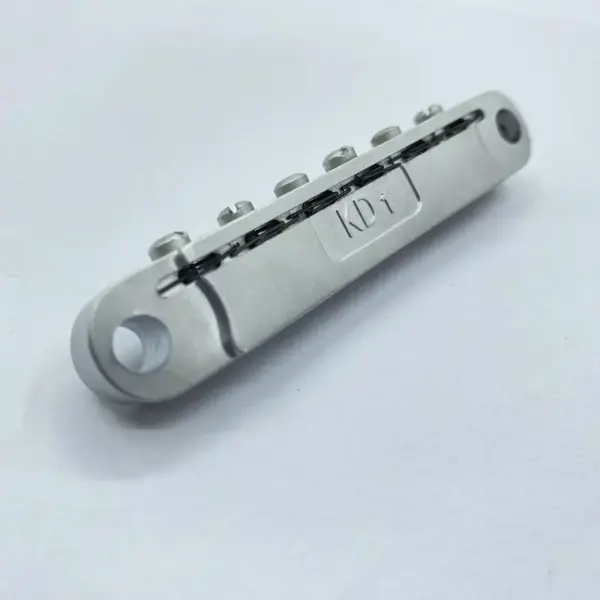 Matte Chrome Tune-O-Matic Bridge Set for LP & SG Electric Guitars - Image 6