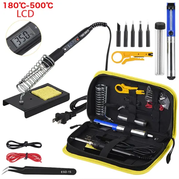 JCD 80W Adjustable Soldering Iron Kit with LCD Display - Image 9