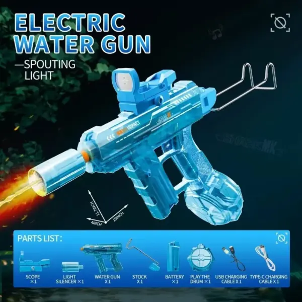 UZI Electric Water Gun with Lights - Image 12