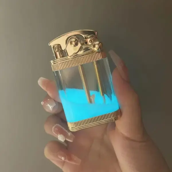 ZORRO Metal Vintage Luminous Quicksand Lighter - Image 3