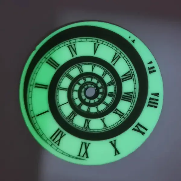 28.5MM Green Luminous Roman Watch Dial for NH35 - Image 5