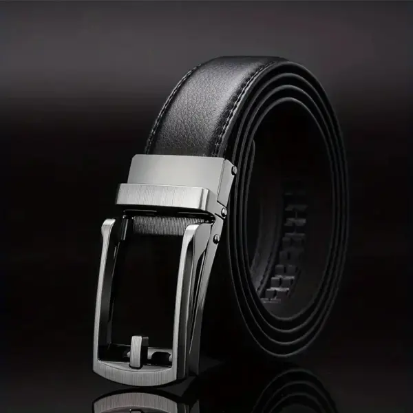 Luxury Leather Men Belt with Automatic Buckle - Image 2