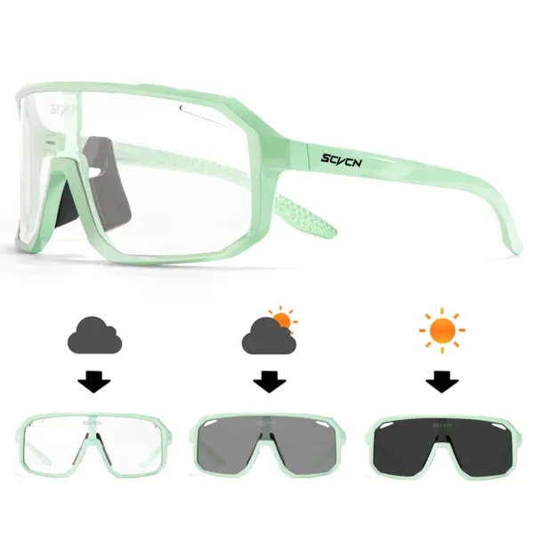SCVCN Cycling Sunglasses S62 UV400 Photochromic Unisex Goggles - Image 7