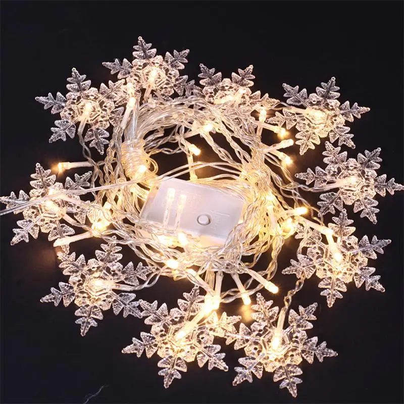 3.2M Snowflake LED Fairy Curtain Lights Waterproof Christmas Decor 5 3.2M Snowflake LED Fairy Curtain Lights Waterproof Christmas Decor - Image 5